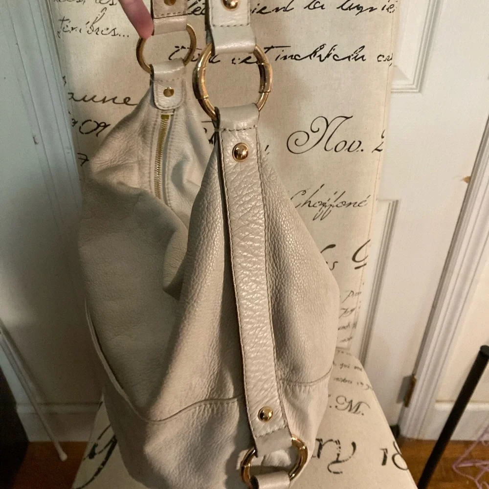 MICHAEL KORS HOBO LEATHER SHOULDERBAG TOTE Satchel MK SIGNATURE